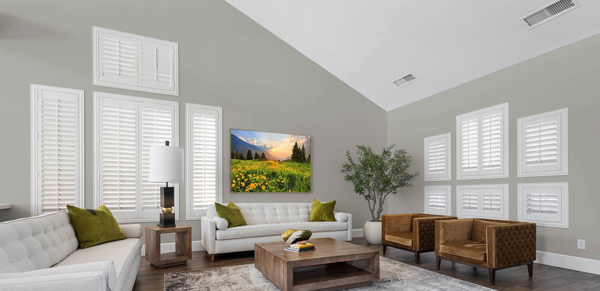 Shutters in a New York living room
