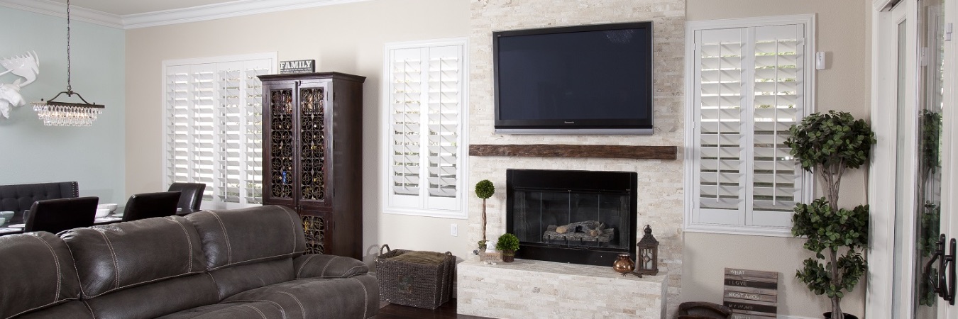Polywood shutters in a New York living room