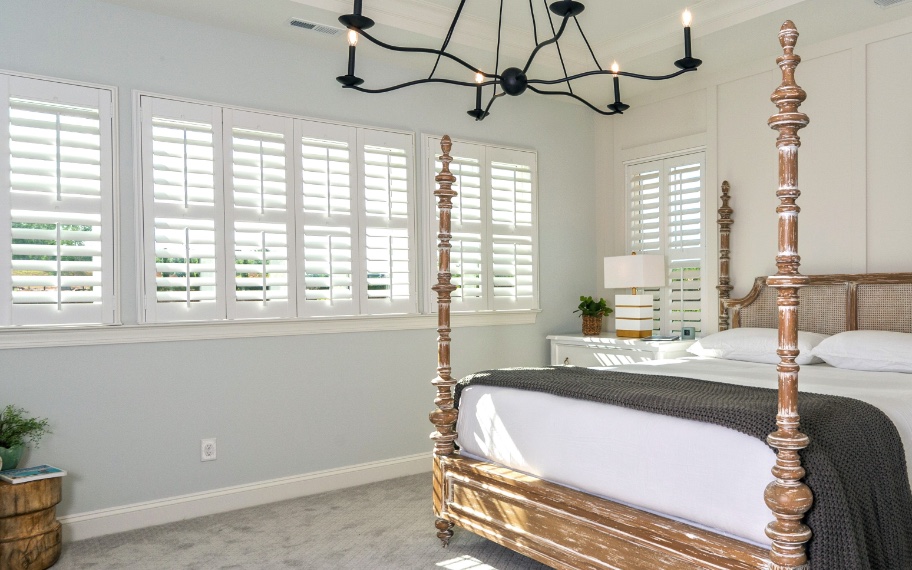 Shutters in a bedroom in New York